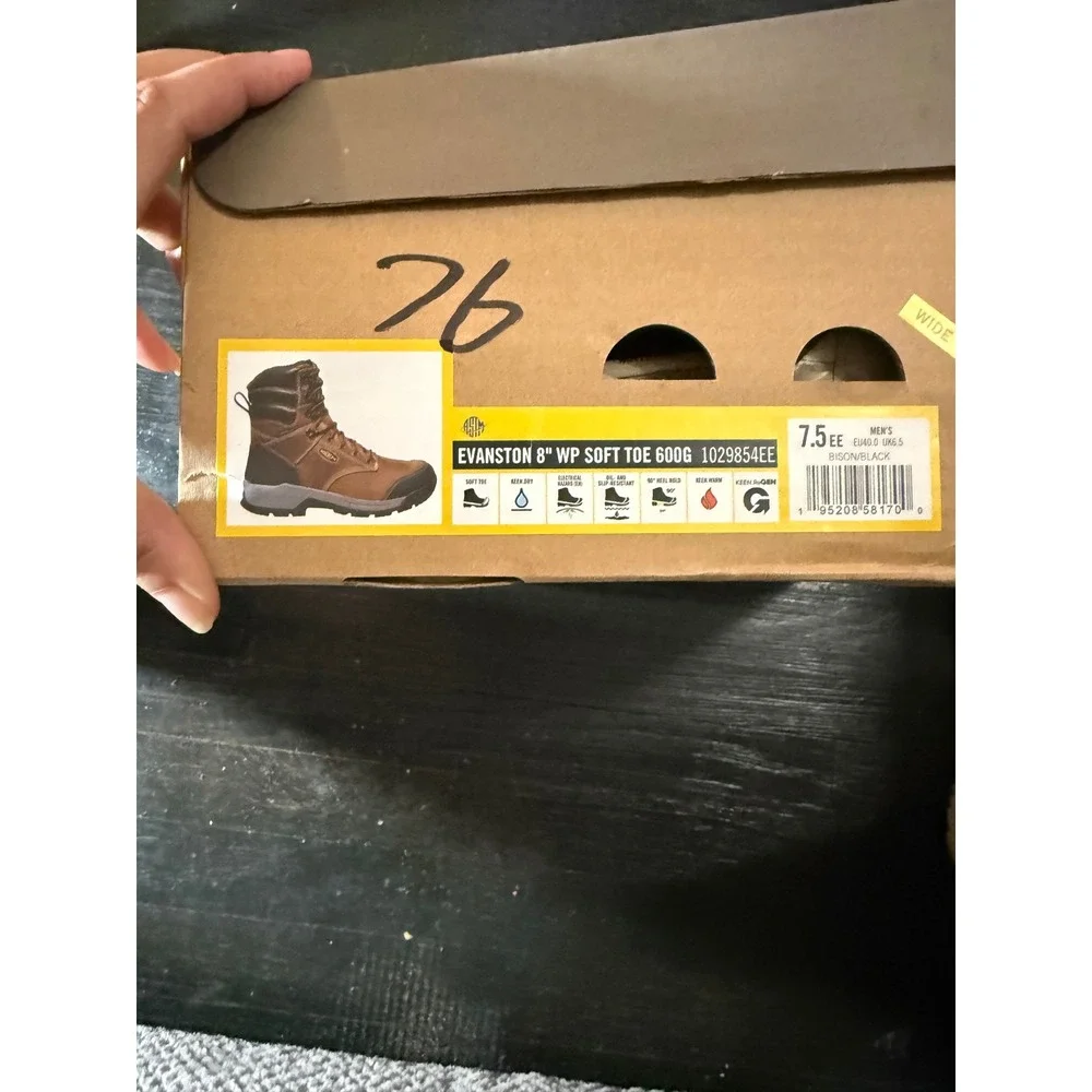 Keen Utility 600G Insulated Waterproof Work Boots‎ Brown Leather Mens 7.5 EE